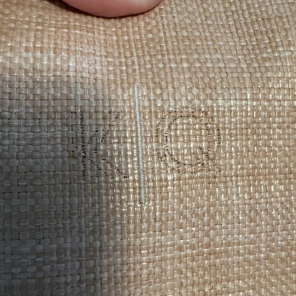 Mark And Graham Large MONTAUK RAFFIA TOTE Straw Summer Tan White Purse Bag - Picture 12 of 14